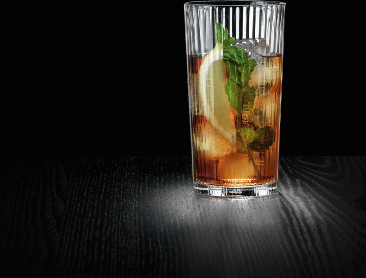Set de 12 piese Pahare Long Drink Spiegelau Apero, 395ml Sticla de Cristal, Design Riat, Transparent, Rezistente la Lavabila