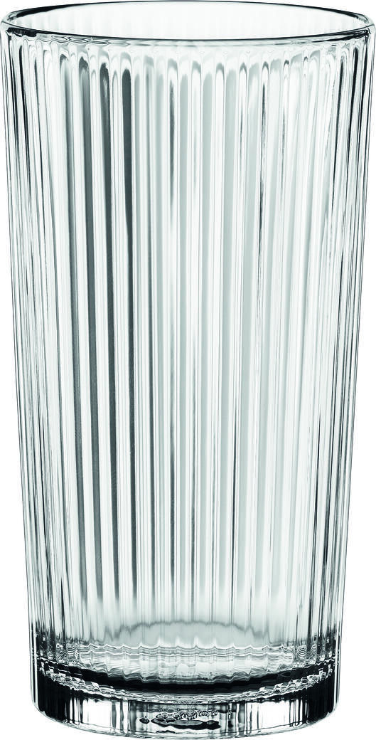 Set de 12 piese Pahare Long Drink Spiegelau Apero, 395ml Sticla de Cristal, Design Riat, Transparent, Rezistente la Lavabila