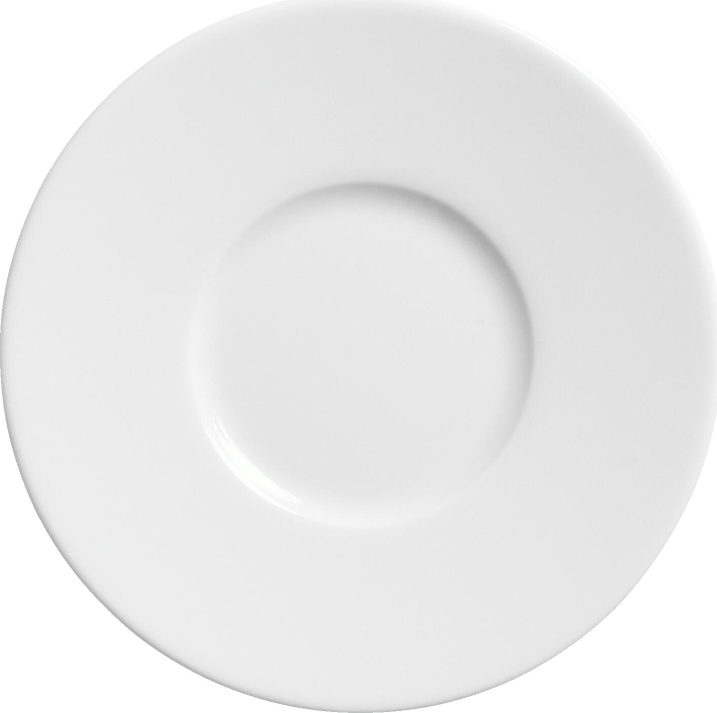 Vega Noon Espresso Saucers, White High-Quality Porcelain, 13 cm Diameter, Dishwasher and Microwave Safe, Set of 6