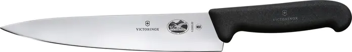 Victorinox Fibrox Curved Chef's Knife 5.2003.22, 22 cm Stainless Steel Blade, Ergonomic Non-Slip TPE Handle, NSF Certified, Dishwasher Safe