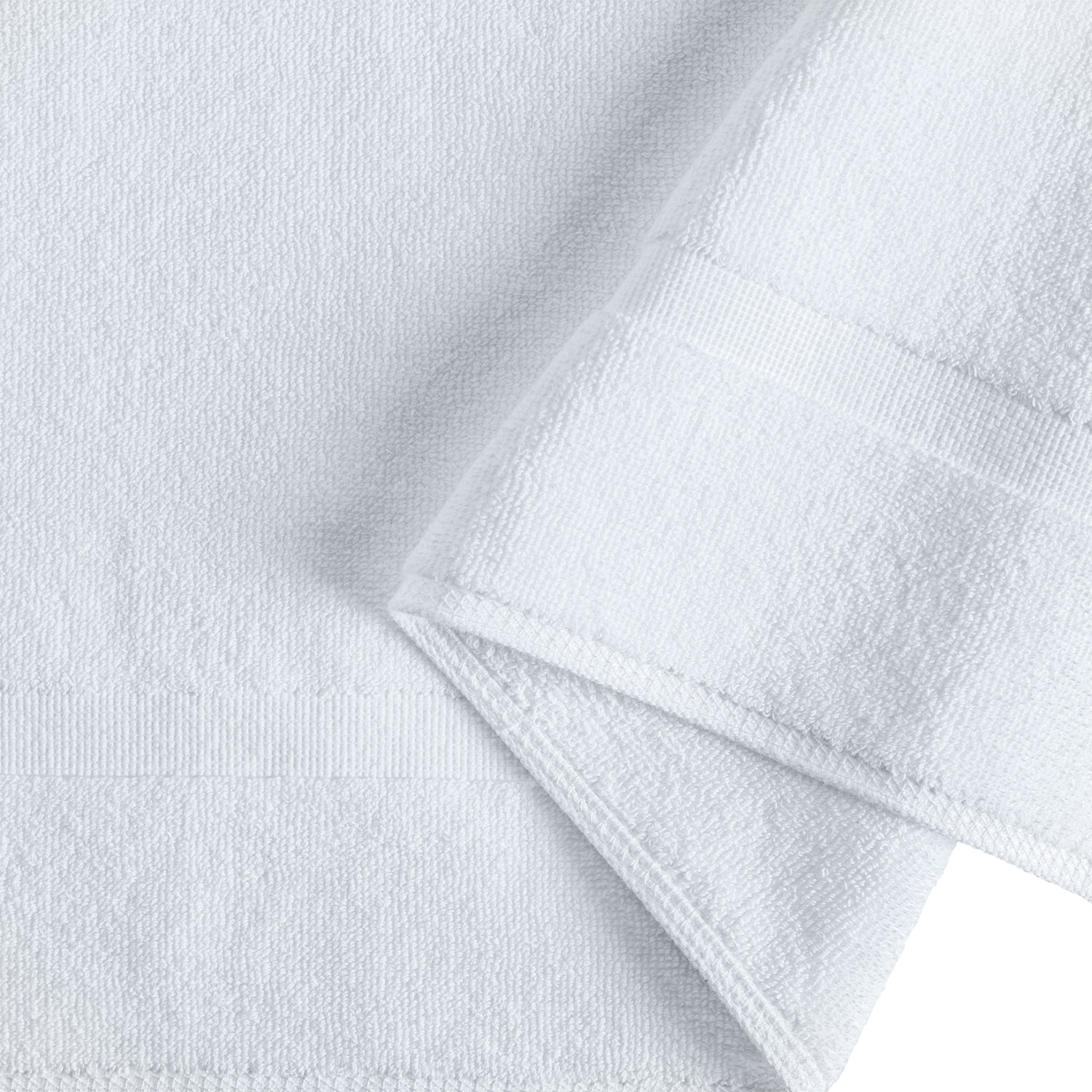 ERWIN M. Darwen Bath Mat, 100% Cotton Twisted Terry, 50x70 cm, White, High Absorbency, Hotel Quality, OEKO-TEX Standard 100