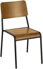 VEGA LUSINI Solutions GmbH Chair Claso Holzstuhl Claso Chair Claso; 41.5x52.5x82 cm (WxDxH); seat brown antique, base black; 2 piece / pack Holzstuhl Claso; 41.5x52.5x82 cm (BxTxH); Sitz braun antik, Gestell schwarz; 2 Stück / Pack Trendy wooden chair with powder-coated steel frame and ash plywood seat and back. Stackable up to six chairs. Only suitable for indoor use. Delivery is assembled. Trendiger Holzstuhl mit pulverbeschichtetem Stahlgestell und Sitz- und Rückenfläche aus Esche Schichtholz. Stapelbar bis zu sechs Stühlen. Nur für den Innenbereich geeignet. Lieferung erfolgt montiert.