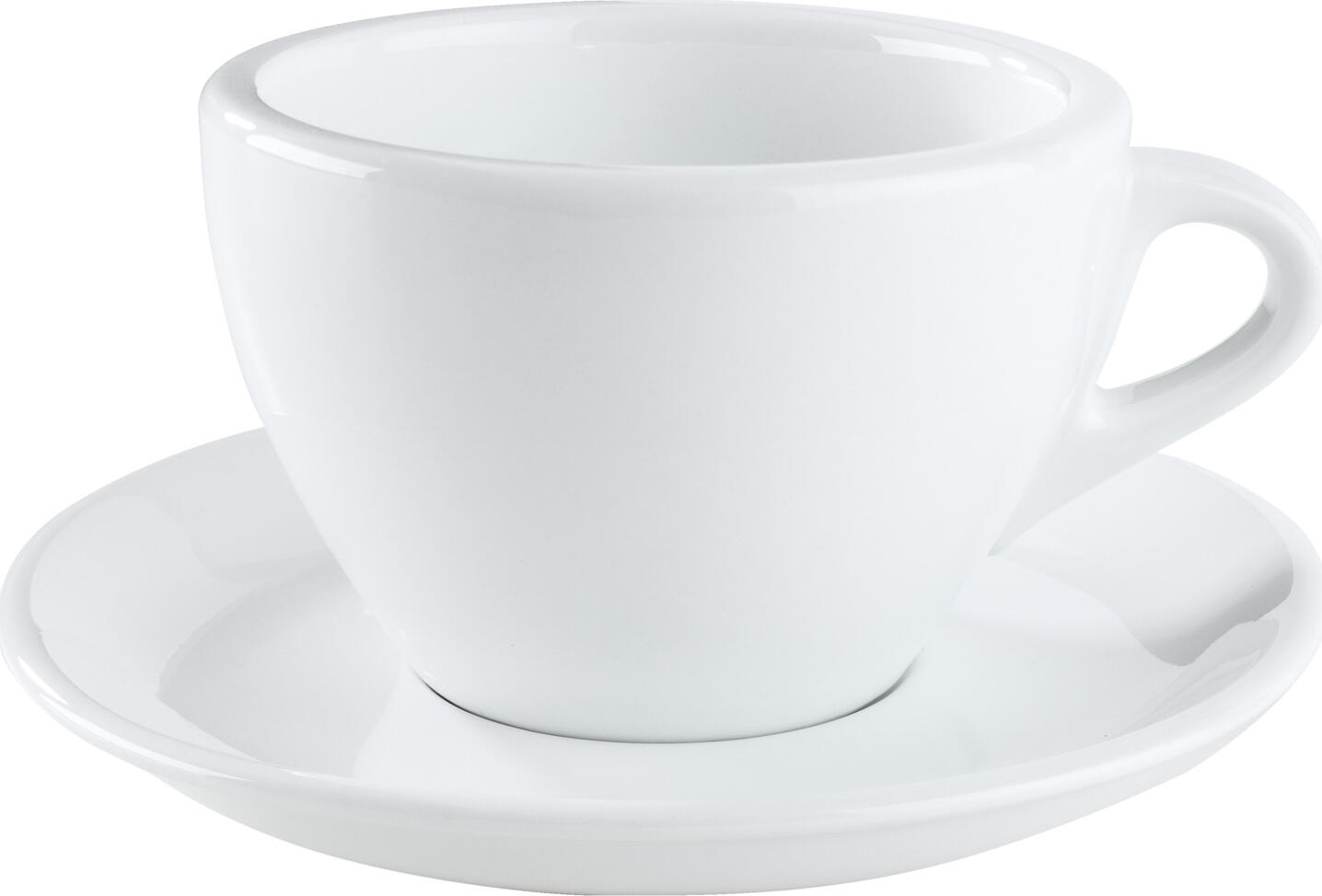 Pulsiva Nissa Cui Coffee Saucers, White Porcelain, 15.5 cm Diameter, Dishwasher and Microwave Safe, Set of 6