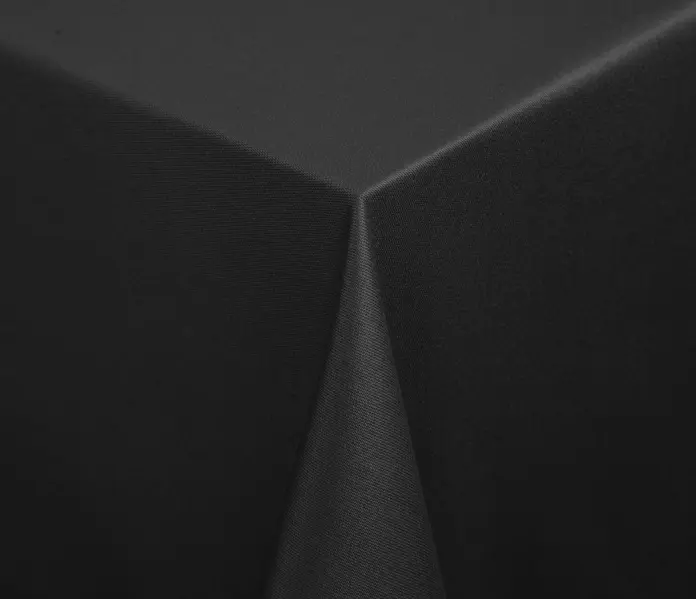 Набор из 6 предметов Скатерть квадратная Pulsiva Oblia, 80x80 см, черная, смесовая ткань полиэстер и хлопок, твил, износостойкая