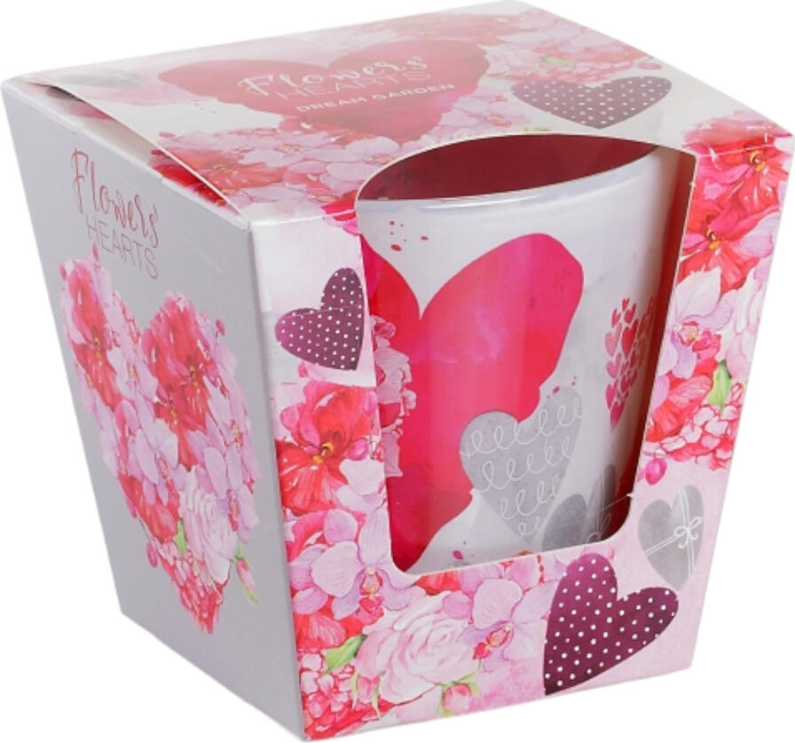 OEM Свеча в стакане с запах FLOWERS HEARTS 115 гр