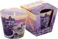 Lavender Fields Scented Candle, Fresh Provence Lavender Aroma, 115g Glass Jar with Gift Box