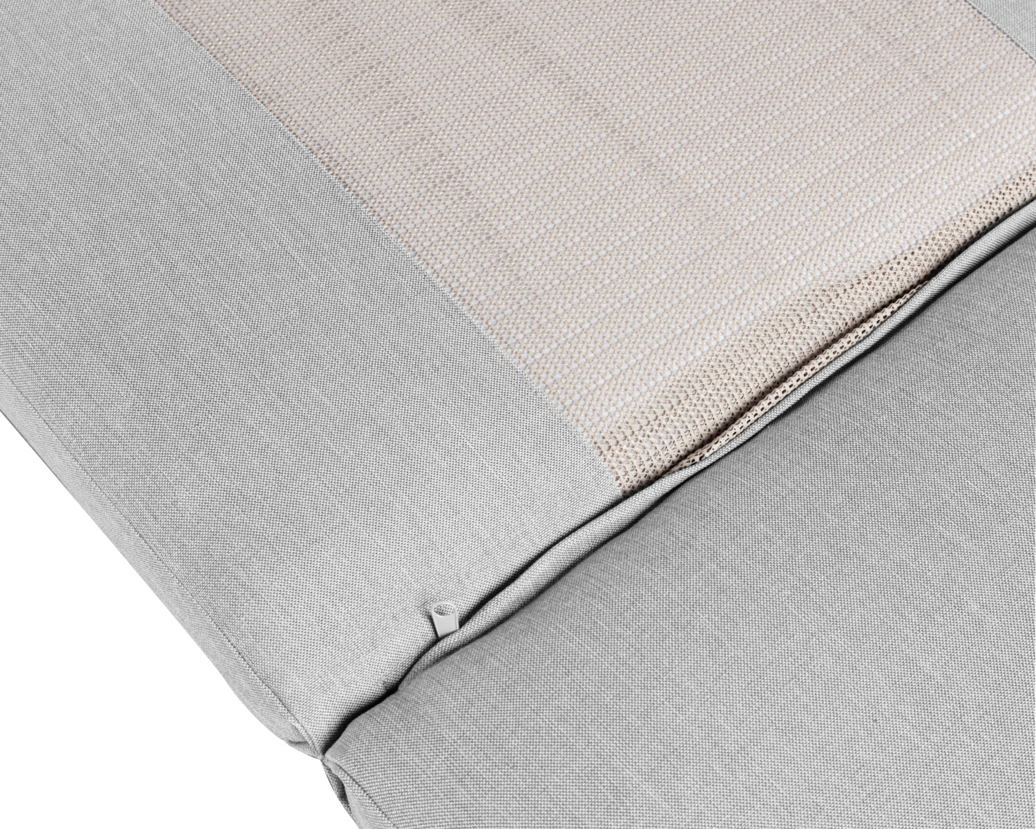 VEGA Melrose Metropolitan Sun Lounger Pad, 196x60x5 cm, Light Grey Mottled, 100% Olefin, UV-Resistant, Water-Repellent, Removable Cover