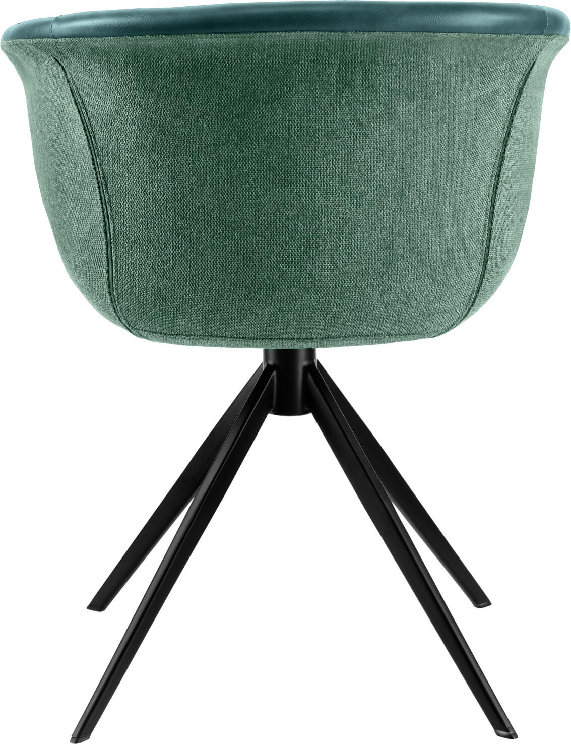 VEGA Yankee Armchair, Teal Imitation Leather and Polyester Fabric, Powder-Coated Stainless Steel Base, 61x60x80 cm, Max Load 160 kg