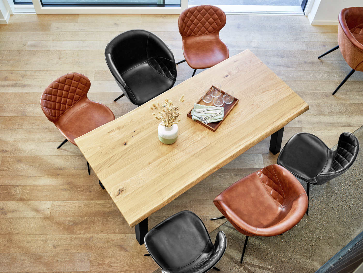 VEGA Yankee Armchair, Black/Light-Grey Imitation Leather and Polyester, Stainless Steel Frame, 61x60x80 cm, Max Load 160 kg, Fire Resistant