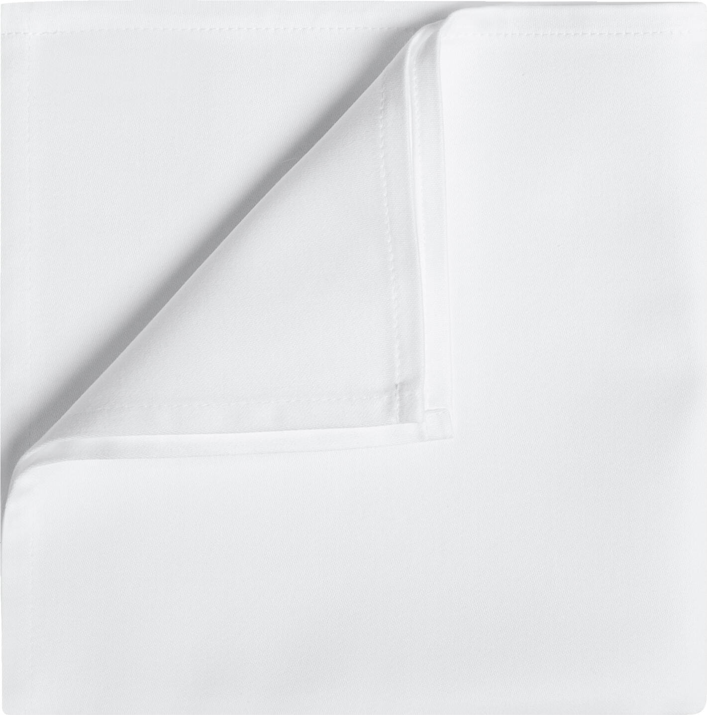 LUSINI Solutions GmbH Vivienne Textile Napkins, Set of 6, 50x50 cm, White, 50% Cotton 50% Polyester Satin Weave, OEKO-TEX Standard 100