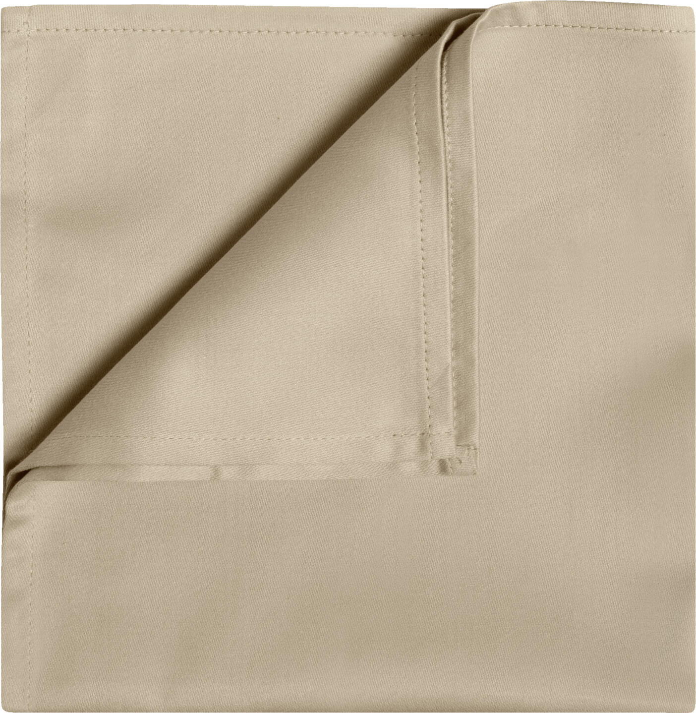 LUSINI Solutions GmbH Vivienne Textile Napkins, Set of 6, 50x50 cm, Sand Beige, 50% Cotton 50% Polyester Satin Weave, OEKO-TEX Standard 100
