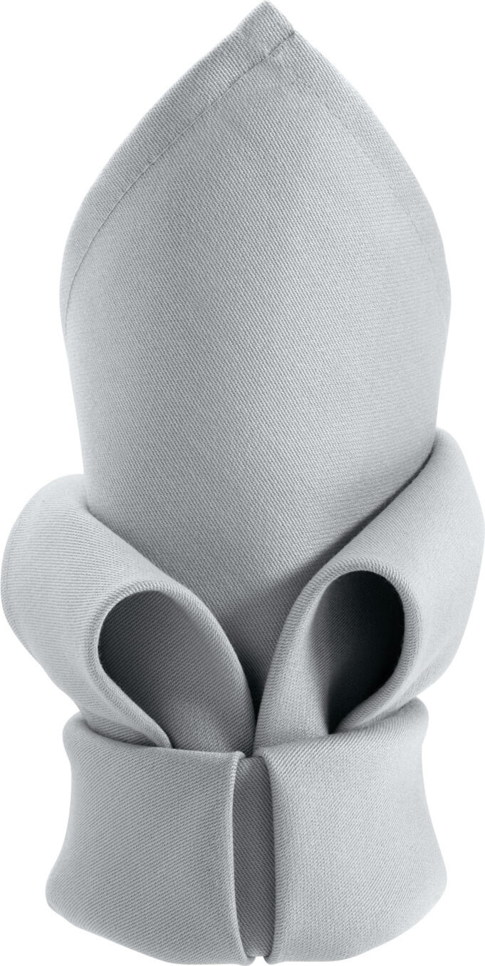 LUSINI Solutions GmbH Vivienne Textile Napkins, Set of 6, 50x50 cm, Light-Grey, 50% Cotton 50% Polyester, Plain Satin Weave, OEKO-TEX Standard 100