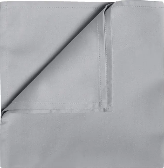 LUSINI Solutions GmbH Vivienne Textile Napkins, Set of 6, 50x50 cm, Light-Grey, 50% Cotton 50% Polyester, Plain Satin Weave, OEKO-TEX Standard 100