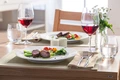 Servete din textile LUSINI Solutions GmbH Vivienne, 50x50 cm, Tesut Satin, Amestec bumbac si poliester, Bej Sampanie, OEKO-TEX Standard 100, Set de 6 piese