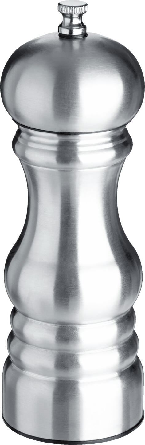 Vega Preto Salt Mill, 18/10 Brushed Stainless Steel, Ceramic Grinding Mechanism, 5.9 x 18 cm, Silver