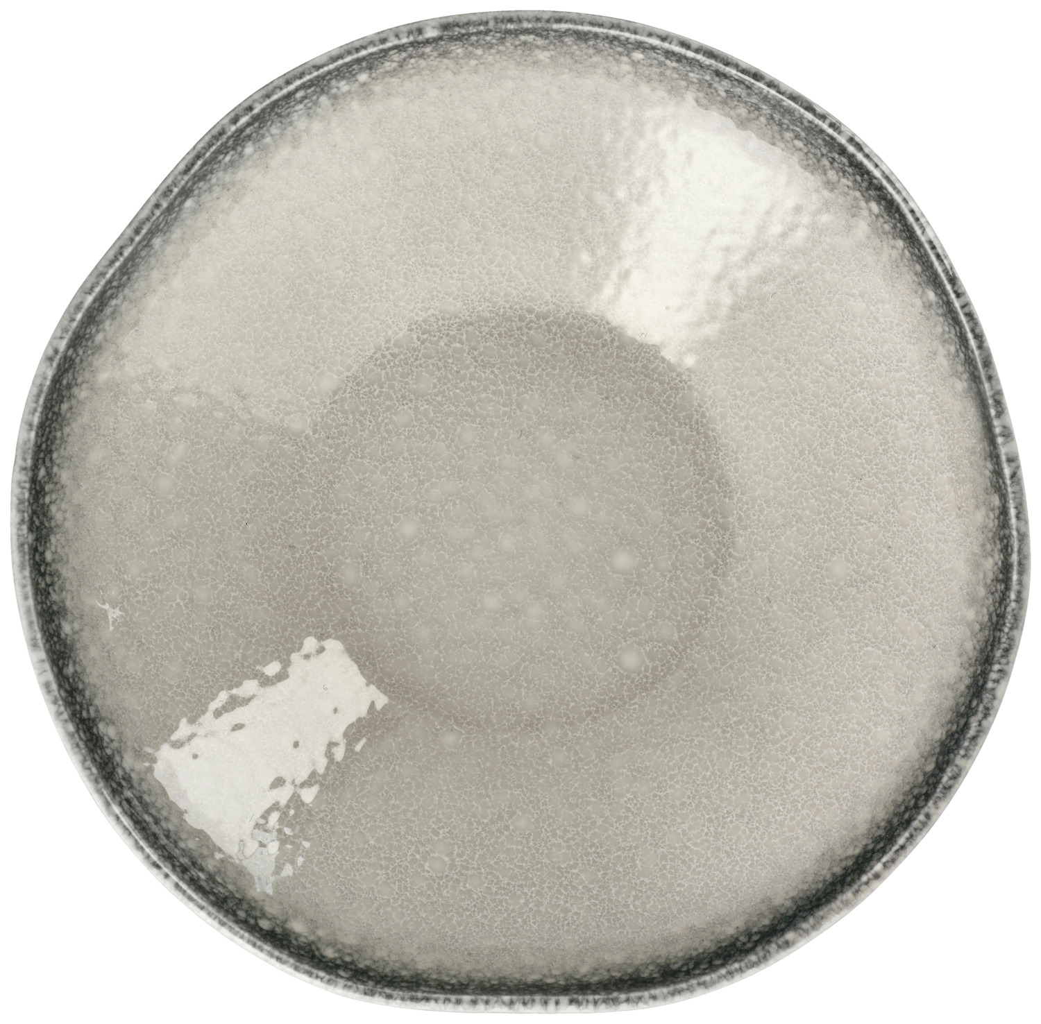 Set de 2 farfurii adânci VEGA Nagoya, boluri din porțelan cu margine neregulată, 26x7 cm, 1200 ml, alb/gri, rezistente la mașina de spălat vase și cuptor cu microunde