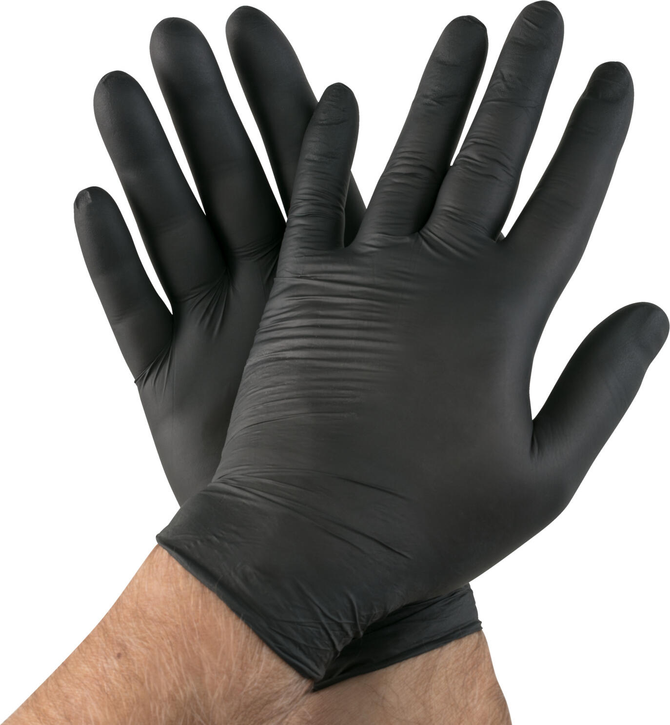 Hygonorm Safe Fit Nitrile Gloves, Black, Size M, Powder-Free, Food-Safe, Textured Grip, Chemical and Oil Resistant, Pack of 200 Pieces