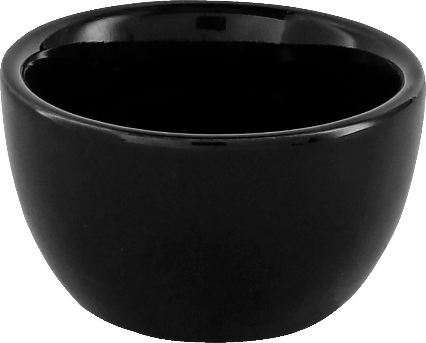 VEGA LUSINI Solutions GmbH Odara Porcelain Mini Bowls, Black, 30ml, 5cm Diameter, Round, Dishwasher and Microwave Safe, Set of 12 Pieces