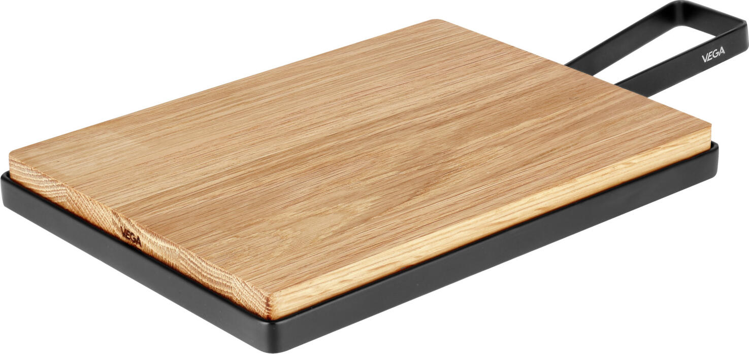 VEGA Anaya Serving Board, Oiled Natural Oak Insert Plate, Rectangular 25.8x19x1.5 cm, Stackable for Professional Catering