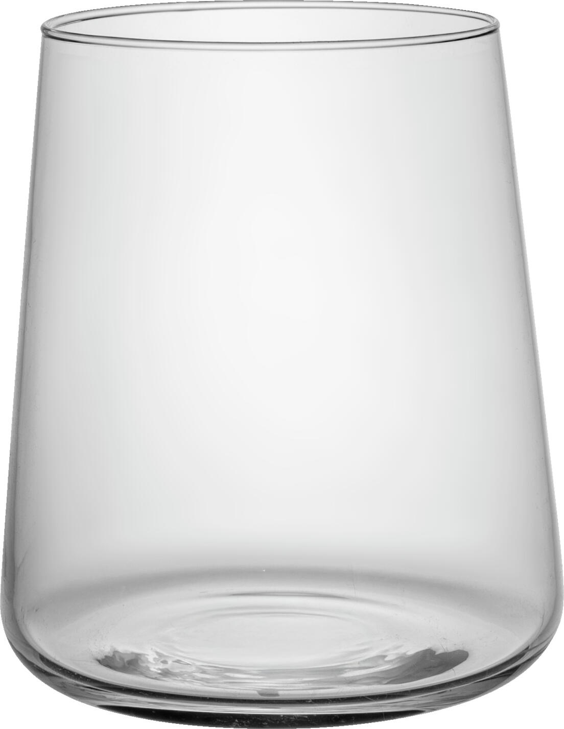 Vega Carlotta Universal Glass Set of 6, 400 ml Transparent Drinking Glasses, Modern Timeless Design, Dishwasher Safe, 7x11 cm