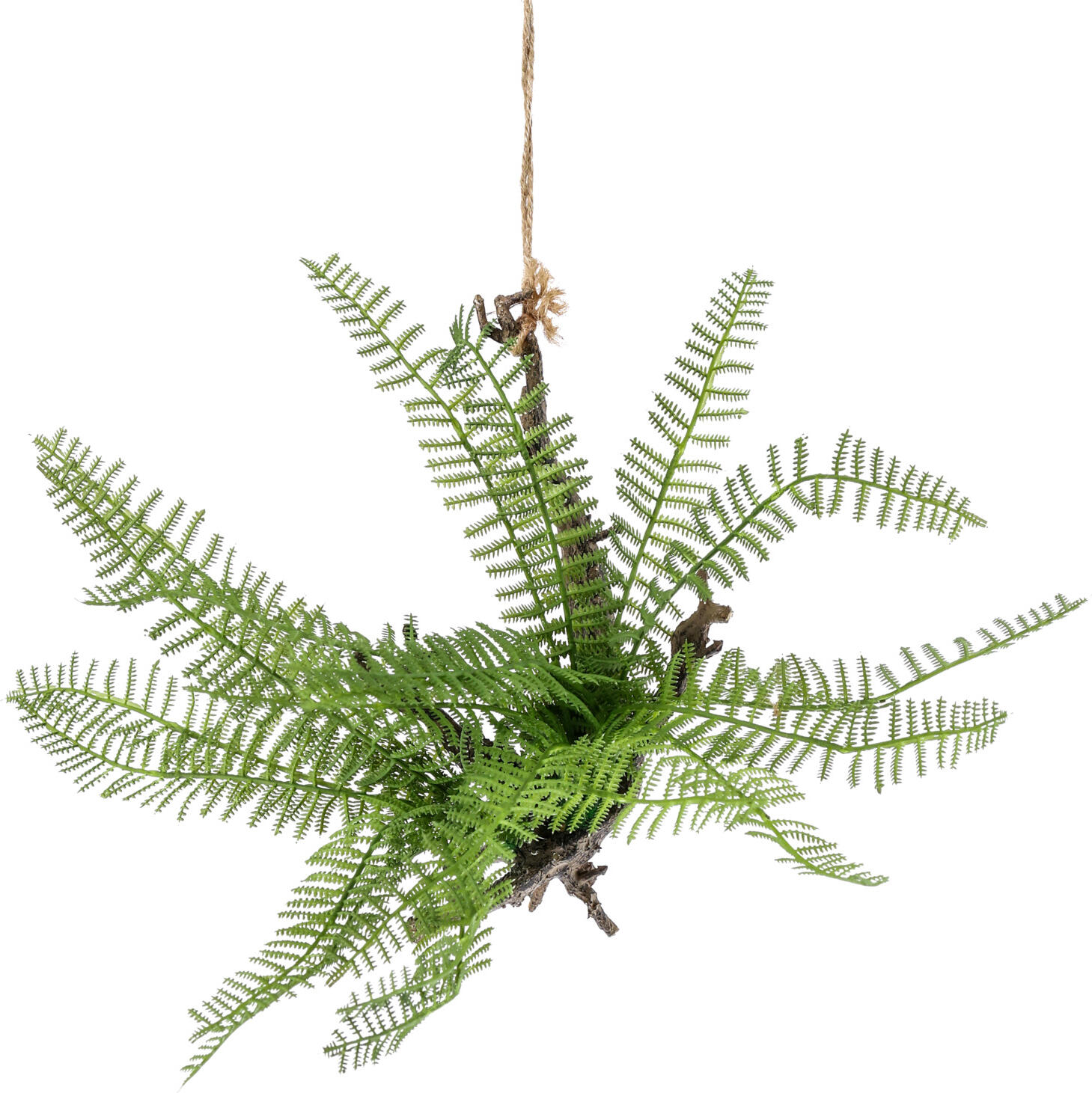 Vega Bisma Artificial Hanging Plant, 56 cm, Plastic, Green and Brown, Modern Classic Style for Indoor and Protected Outdoor Use, i 30108291