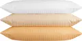 Husa Perna LUSINI Solutions GmbH Venedig 10 mm, 50x80 cm, 100% Bumbac Mercerizat, Alb cu Raias Damasc, Închidere Hotel, OEKO-TEX Standard 100