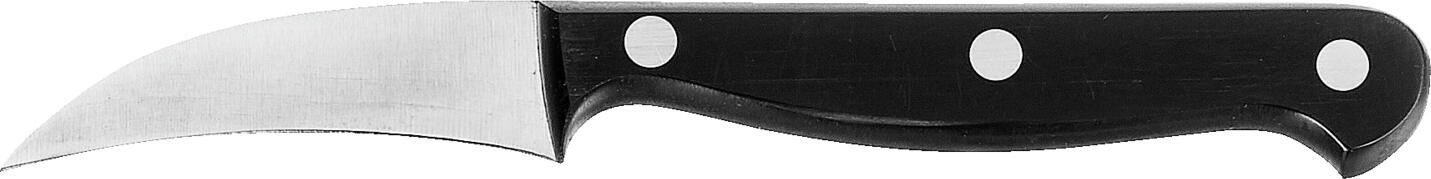 Cutit de Toiat PULSIVA, Lama din Otel X50CrMoV15 Crom-Molibden-Vanadiu, Lama 6.5 cm, Lungime Totala 16.5 cm, Maner POM Negru Ergonomic, Design German