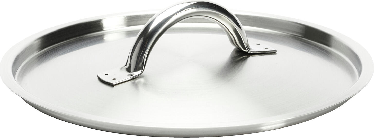 Lid for cookware Prim Appety Deckel zu Kochgeschirr Prim Appety Lid for cookware Prim Appety; 20 cm (Ø); silver Deckel zu Kochgeschirr Prim Appety; 20 cm (Ø); silber De Buyer Prim Appety lids have been specially developed for the pots, saucepans and frying pans in the range and are ideally suited to professional use in the catering, hospitality and catering sectors. Made from high-quality AISI 304 stainless steel, the lids impress with their robustness, hygienic properties and long service life. They ensure efficient cooking, as heat and moisture are reliably retained within the cookware. The sturdy stainless steel handle ensures safe and comfortable handling, even in the hectic day-to-day of a professional kitchen. Thanks to their precise fit, the lids seal perfectly and support energy-efficient cooking in the professional kitchen. Key benefits at a glance Professional-grade AISI 304 stainless steel Perfect fit for Prim Appety cookware Supports energy-efficient cooking Robust and durable for continuous use Hygienic and easy to clean Dishwasher-safe Sturdy, ergonomic stainless steel handle With the Prim Appety range, De Buyer offers reliable professional accessories for modern HORECA kitchens. Die De Buyer Prim Appety Deckel wurden speziell für die Töpfe, Kasserollen und Pfannen der Serie entwickelt und sind optimal auf den professionellen Einsatz in Gastronomie, Hotellerie und Catering abgestimmt. Gefertigt aus hochwertigem Edelstahl AISI 304 überzeugen die Deckel durch ihre hohe Robustheit, hygienische Eigenschaften und lange Lebensdauer. Sie sorgen für ein effizientes Garen, da Wärme und Feuchtigkeit zuverlässig im Kochgeschirr gehalten werden. Der stabile Edelstahlgriff ermöglicht ein sicheres und komfortables Handling auch im hektischen Küchenalltag. Dank der präzisen Passform schließen die Deckel optimal ab und unterstützen energieeffizientes Arbeiten in der Profi-Küche. Vorteile im Überblick Edelstahl AISI 304 in Profiqualität Perfekte Passform für Prim Appety Kochgeschirr Unterstützt energieeffizientes Garen Robust und langlebig für den Dauereinsatz Hygienisch und pflegeleicht Spülmaschinenfest Stabiler, ergonomischer Edelstahlgriff Mit der Prim Appety Serie bietet De Buyer zuverlässiges Profi-Zubehör für moderne HORECA-Küchen.