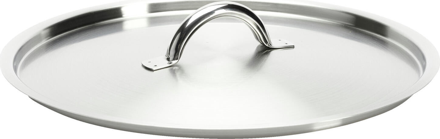 de Buyer Prim Appety Stainless Steel Lid 28 cm, AISI 304 Steel, Ergonomic Bridge Handle, Professional HORECA Cookware, 10-350950