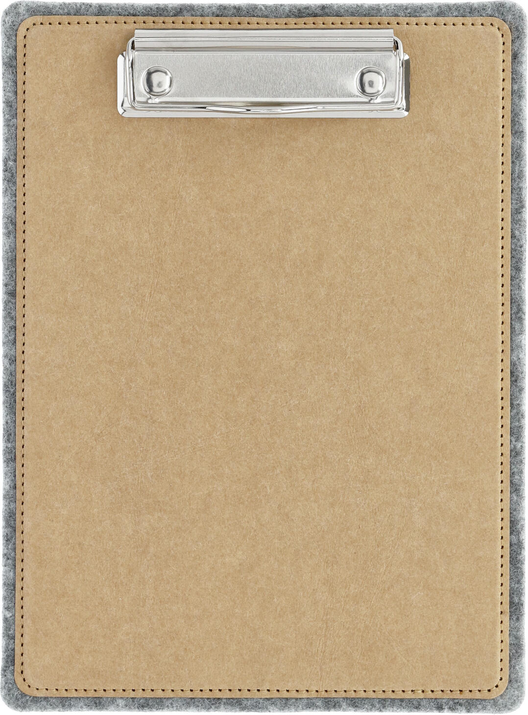LUSINI Verdi Menu Clipboard DIN A5 Washpaper and Felt Menu Card Holder with Integrated Clip, 18 x 24.5 cm, Beige/Grey