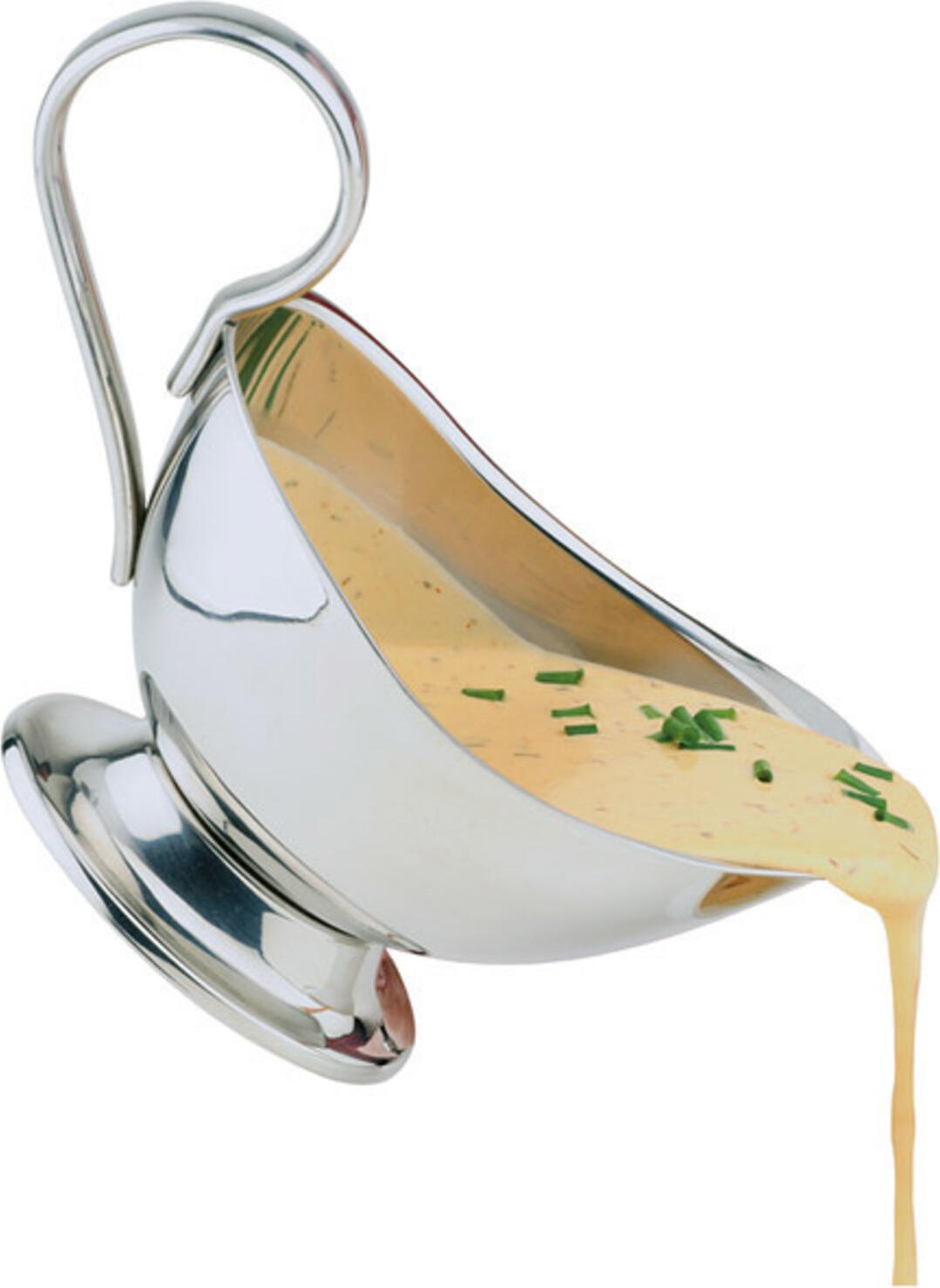 APS NAVA Sauce Boat, 18/8 Stainless Steel, High-Gloss Polished, 150 ml Capacity, 16 cm Length, Extra Heavy Quality for Gastronomy and Catering, Silver