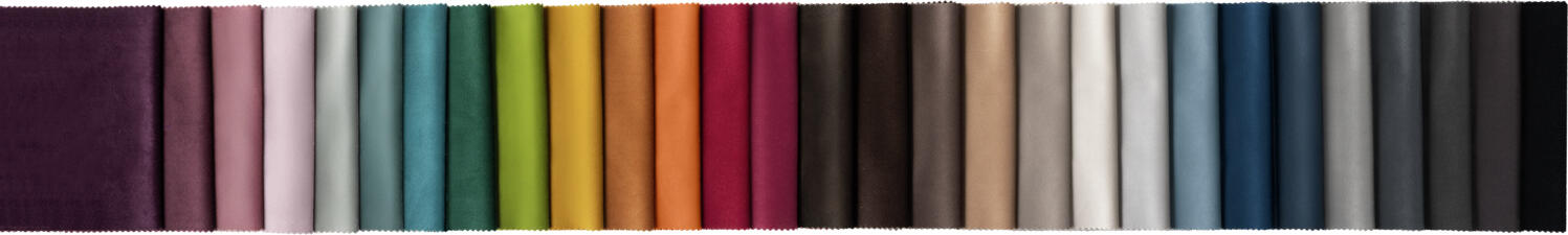 VEGA Fabric Sample Folder for Norsk Sofa and Stool, Velvet and Boucle Fabric Collections DAVIS and TEXTUM, Multicolored Sample Box