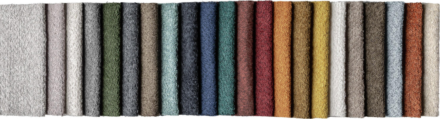 VEGA Fabric Sample Folder for Norsk Sofa and Stool, Velvet and Boucle Fabric Collections DAVIS and TEXTUM, Multicolored Sample Box