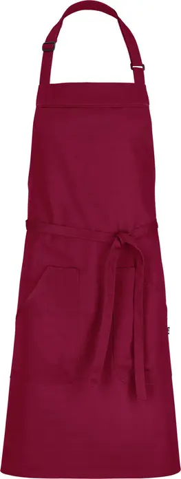 Jobeline Gabo Bib Apron, 88x80 cm, Blended Fabric 200 g/m², Adjustable Neckband, Two Patch Pockets, OEKO-TEX Standard 100, Unisex