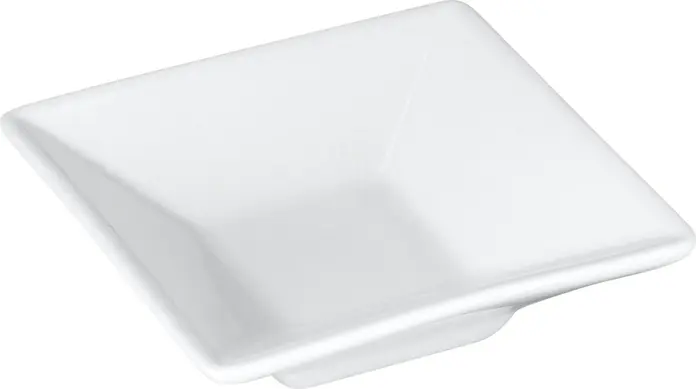 VEGA Stan Mini Porcelain Bowls, White Square Snack and Dip Bowls, 60ml, Dishwasher and Microwave Safe, Set of 12 Pieces