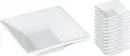 VEGA Stan Mini Porcelain Bowls, White Square Snack and Dip Bowls, 60ml, Dishwasher and Microwave Safe, Set of 12 Pieces