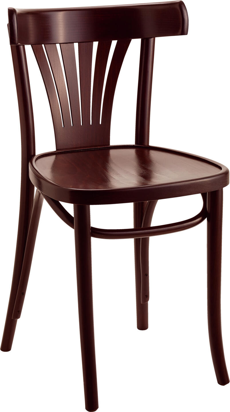 Set de 2 scaune din lemn curbat VEGA Sambia, lemn de fag masiv, finisaj nuc, 43x45x79 cm, certificat FSC, sarcina max 160 kg
