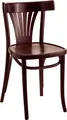 Set de 2 scaune din lemn curbat VEGA Sambia, lemn de fag masiv, finisaj nuc, 43x45x79 cm, certificat FSC, sarcina max 160 kg