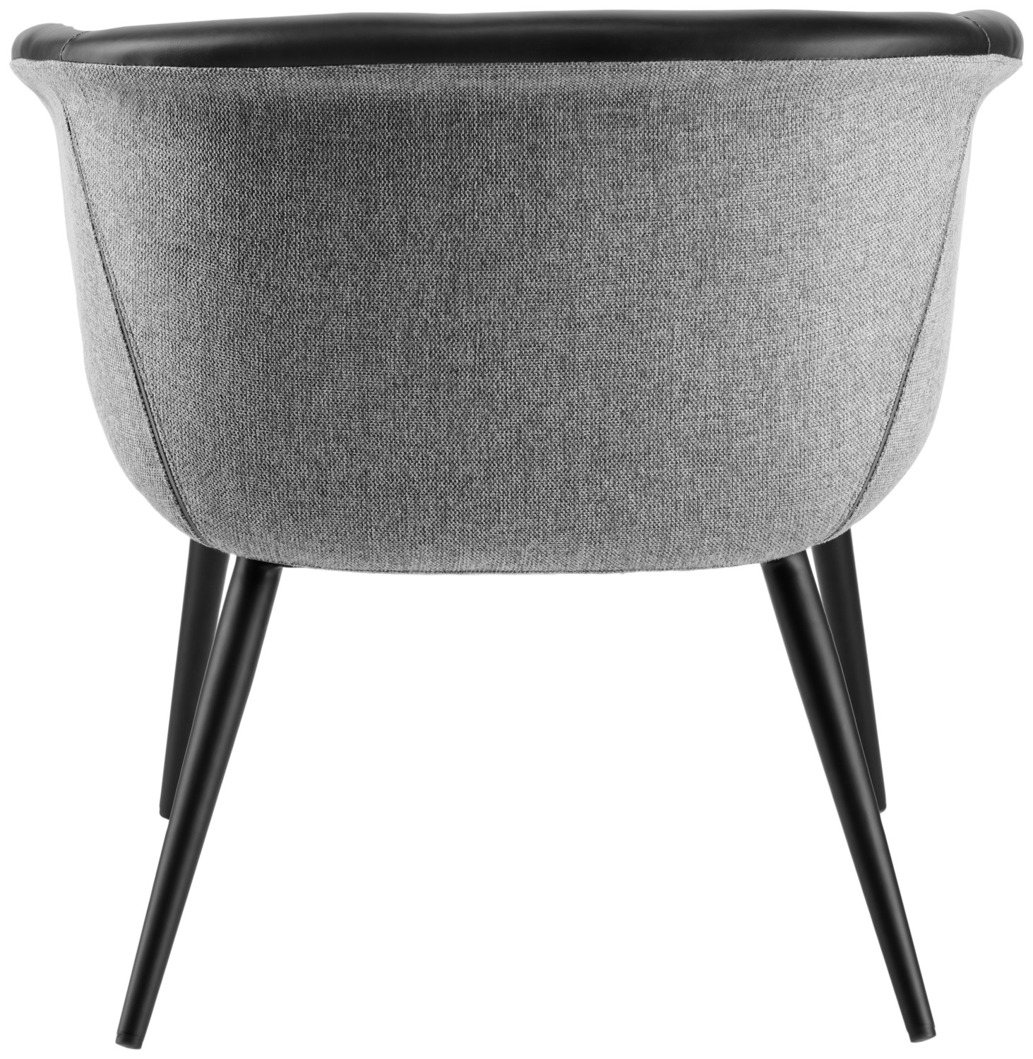 VEGA Yankee Lounge Armchair, Imitation Leather and Polyester Fabric, Powder-Coated Steel Base, Fire-Resistant, 75x68x75.5 cm, Max Load 160 kg