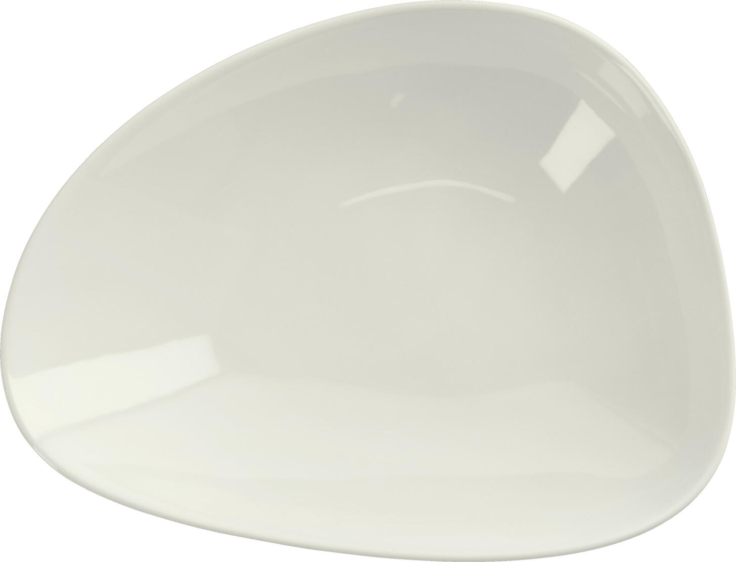 Set de 6 farfurii adanci cu forma organica VEGA Opus, porțelan culoarea fildeș, 350ml, 19x15x4.5cm, rezistente la zgârieturi, spălare mașină și cuptor cu microunde
