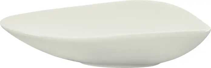 Set de 6 farfurii adanci cu forma organica VEGA Opus, porțelan culoarea fildeș, 350ml, 19x15x4.5cm, rezistente la zgârieturi, spălare mașină și cuptor cu microunde