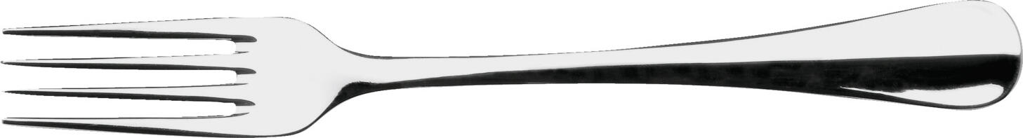 VEGA Baguette Starter and Dessert Fork Set of 12, 18/10 Chrome-Nickel Stainless Steel, Mirror Polished, 18.3 cm, Silver