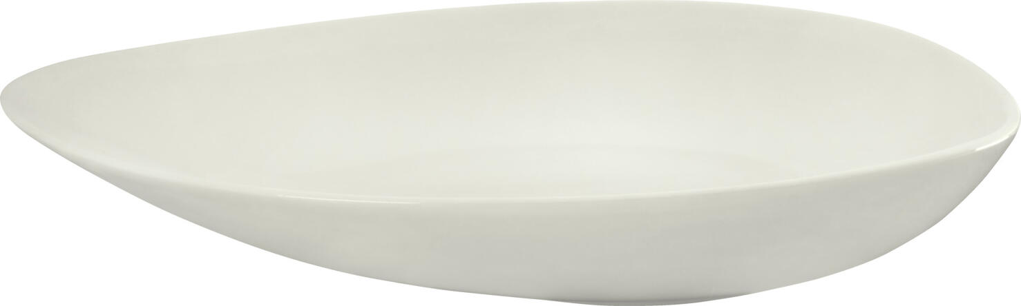VEGA Opus Organic Deep Plate Set of 6, Ivory Porcelain Soup and Salad Bowl, 28x23.5x5 cm, 1070 ml, Dishwasher and Microwave Safe, Professional Catering