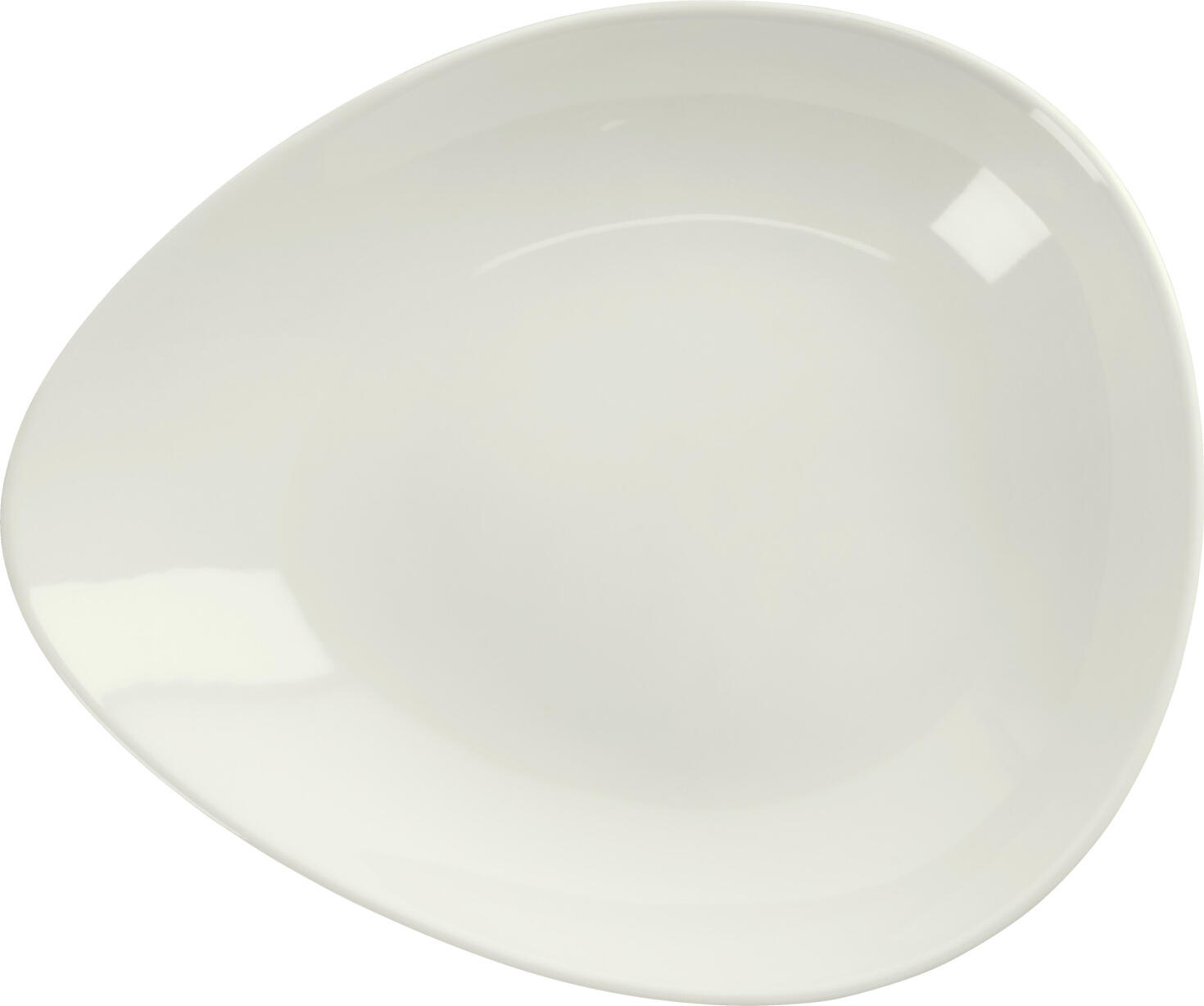 VEGA Opus Organic Deep Plate Set of 6, Ivory Porcelain Soup and Salad Bowl, 28x23.5x5 cm, 1070 ml, Dishwasher and Microwave Safe, Professional Catering