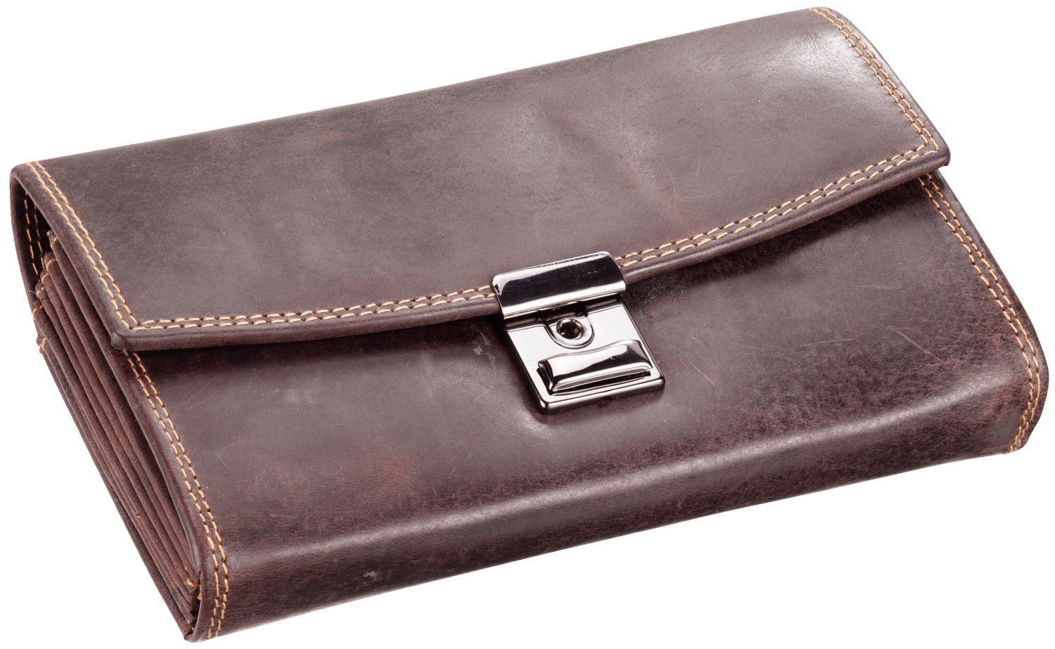 PULSIVA LUSINI Solutions GmbH Waiter's wallet  Zell Kellnerportemonnaie  Zell Waiter's wallet  Zell; 17.5x10 cm (LxW); brown; rectangular Kellnerportemonnaie  Zell; 17.5x10 cm (LxB); braun; rechteckig Waiter's wallet made from high-quality cowhide leather with a coin compartment, five note compartments, a zipped compartment and a pocket on the back. Kellnerbörse aus hochwertigem Vollrindleder mit Hartgeldfach, fünf Scheinfächern, Reißverschlussfach und Steckfach an der Rückseite.
