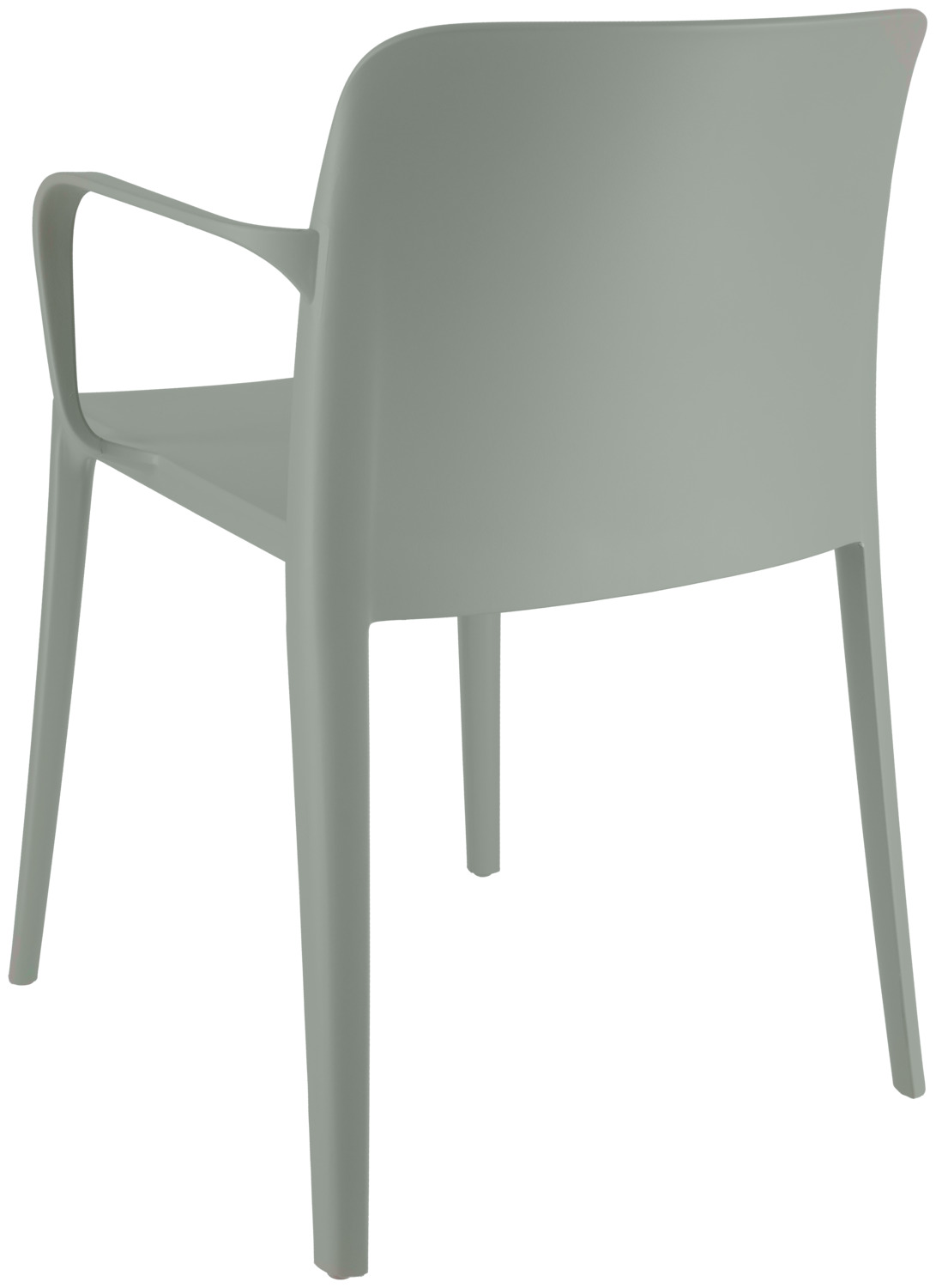 PULSIVA Rigg Plastic Chair Set of 4, Glass Fibre Reinforced Polypropylene, Stackable, UV-Resistant, 57x55x78 cm, Load Capacity 150 kg