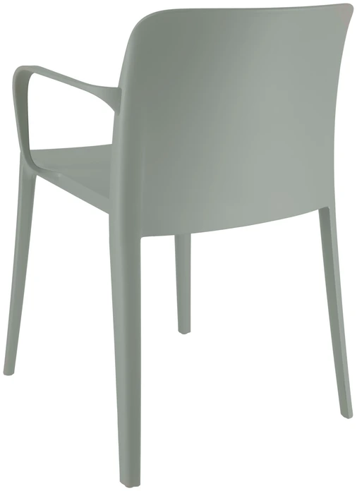 PULSIVA Rigg Plastic Chair Set of 4, Glass Fibre Reinforced Polypropylene, Stackable, UV-Resistant, 57x55x78 cm, Load Capacity 150 kg