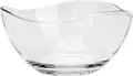 LAV Manila HORECA Glass Bowls, 310 ml, 12 cm Diameter, 6 cm Height, Modern Round Stackable Transparent Bowls with Wavy Rim, Dishwasher Safe, Set of 12