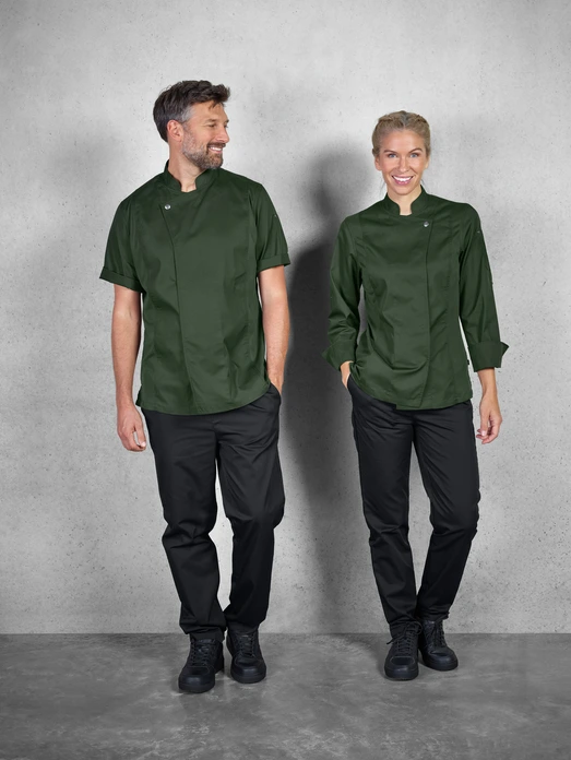 Pantaloni de Bucatar Barbati Jobeline Vito, 65% Poliester 35% Bumbac, Talie Elasticata cu Scurturi, Croiala Comfort, Certificare OEKO-TEX