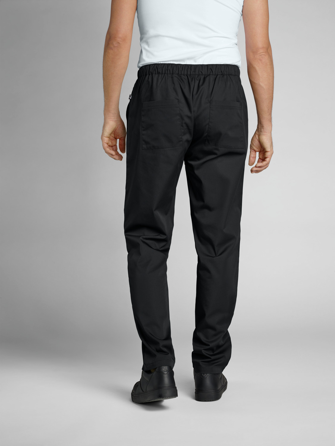 Pantaloni de Bucatar Barbati Jobeline Vito, 65% Poliester 35% Bumbac, Talie Elasticata cu Scurturi, Croiala Comfort, Certificare OEKO-TEX